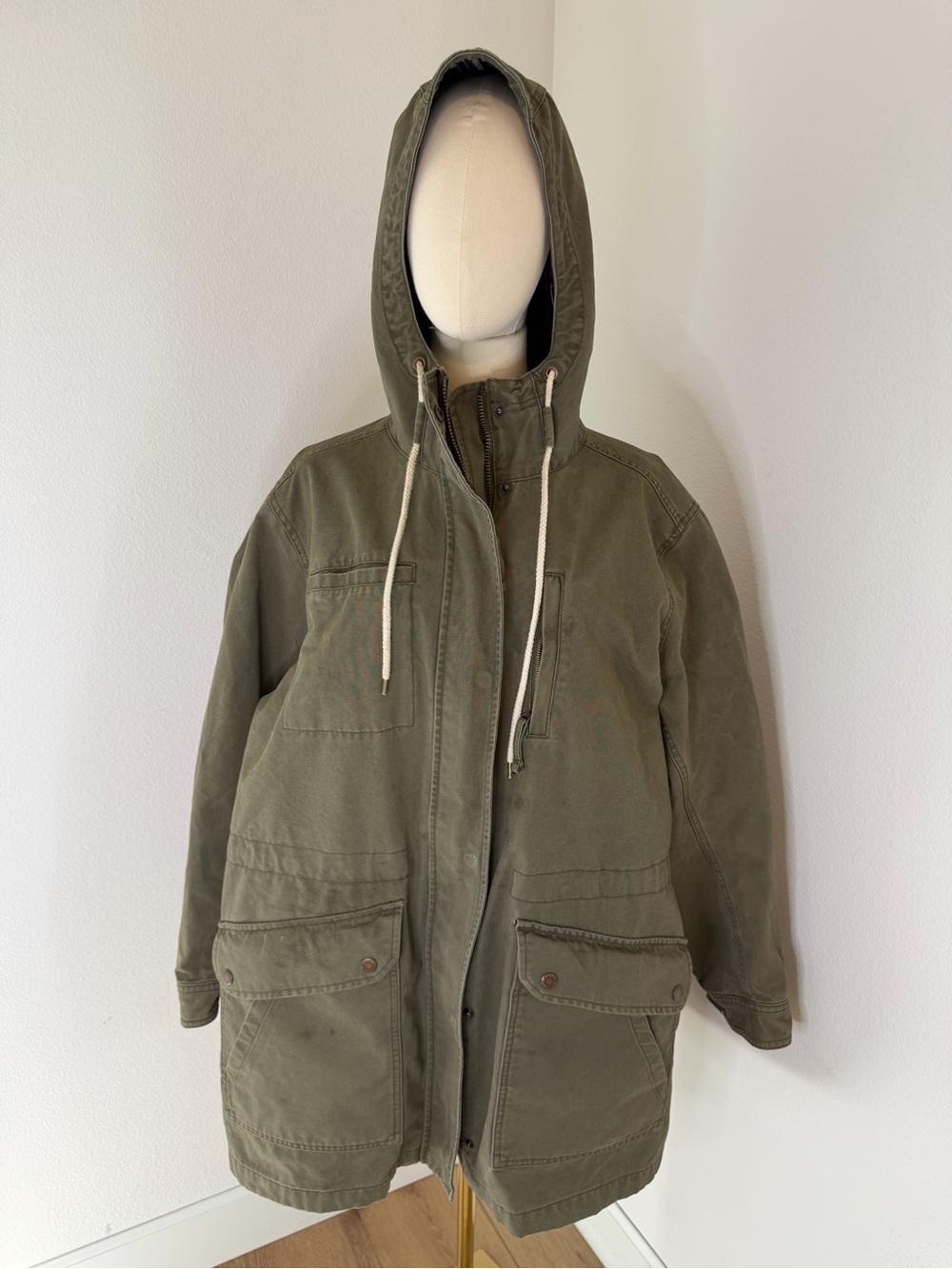 Duluth Trading Co Men’s Olive Green Utility Coat Size 2X 100% Cotton